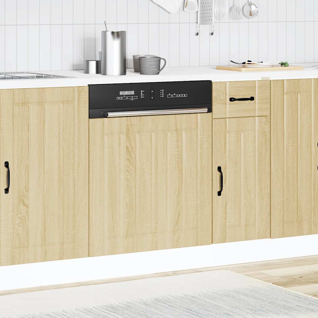 vidaXL Dishwasher Panel Lucca Sonoma Oak Engineered Wood