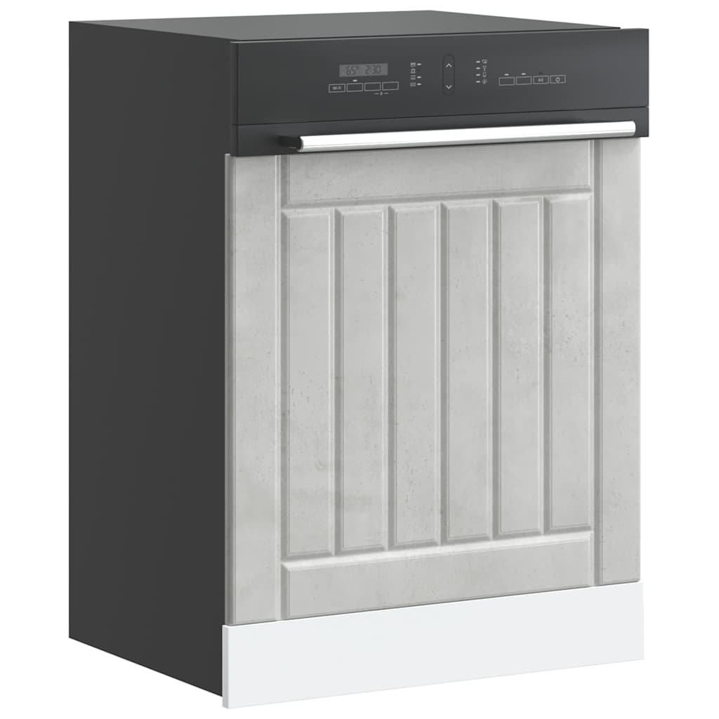 Dishwasher Panel "Lucca" Concrete Grey Engineered Wood