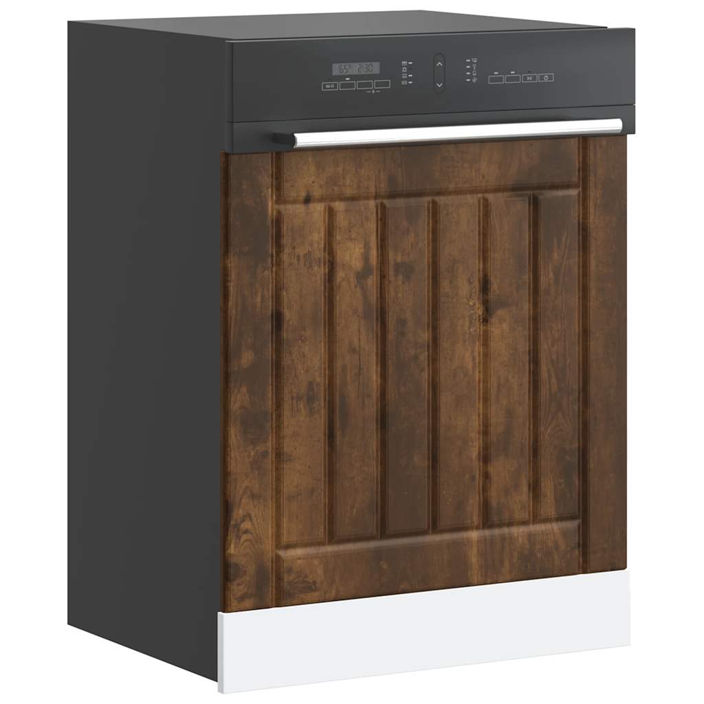 vidaXL Dishwasher Panel Lucca Smoked Oak Engineered Wood