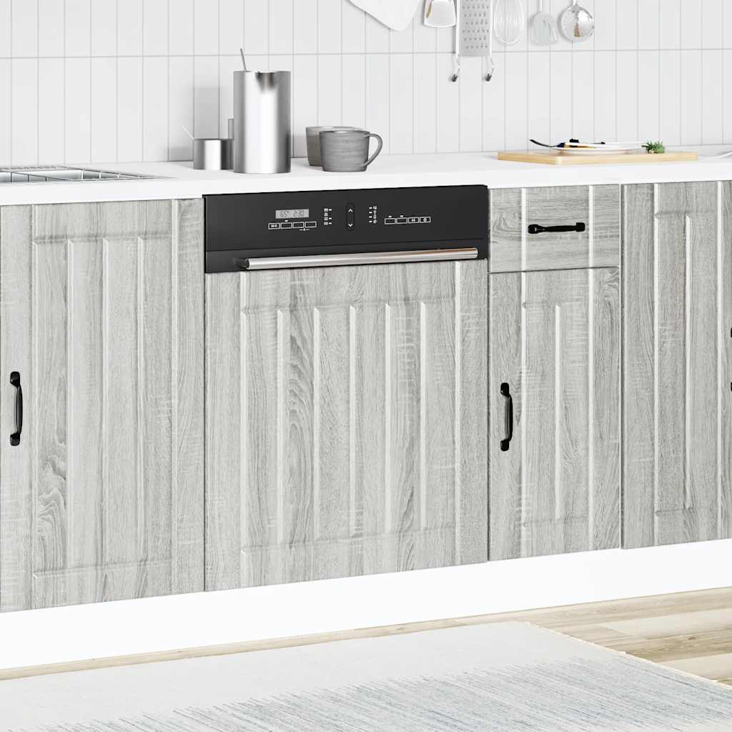 Dishwasher Panel "Lucca" Grey Sonoma Engineered Wood