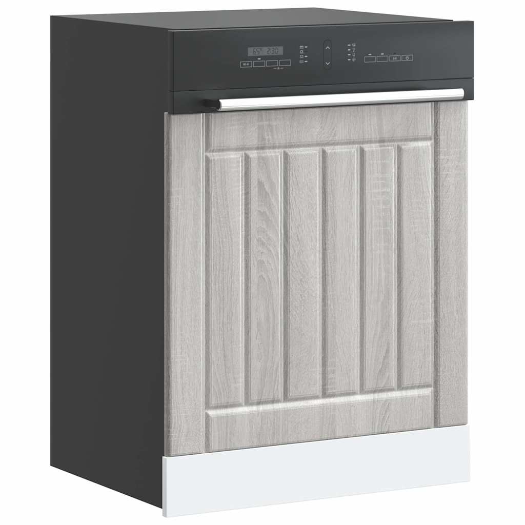 vidaXL Dishwasher Panel Lucca Grey Sonoma Engineered Wood