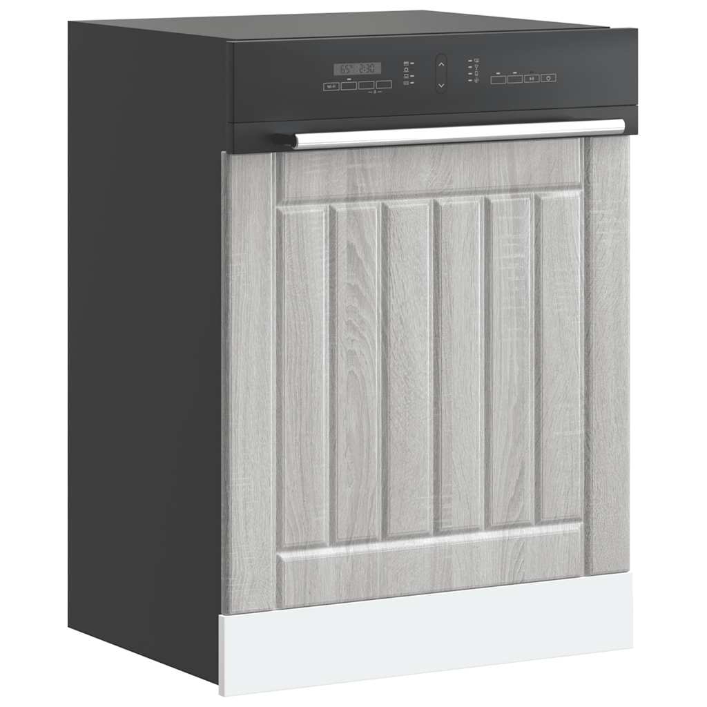 Dishwasher Panel "Lucca" Grey Sonoma Engineered Wood