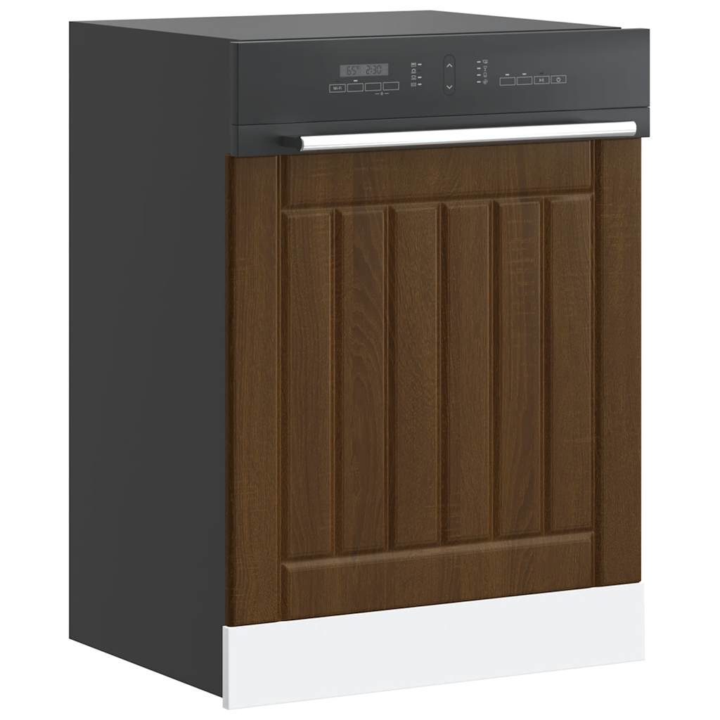 vidaXL Dishwasher Panel Lucca Brown Oak Engineered Wood