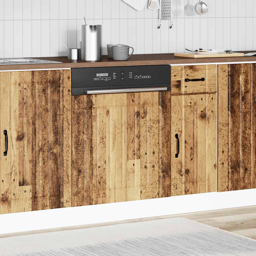 vidaXL Dishwasher Panel Lucca Old Wood Engineered Wood