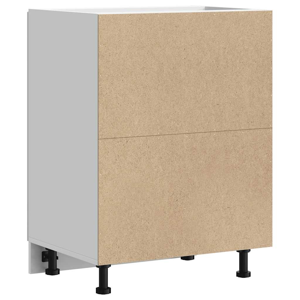 Kitchen Base Cabinet "Porto" High Gloss White Engineered Wood