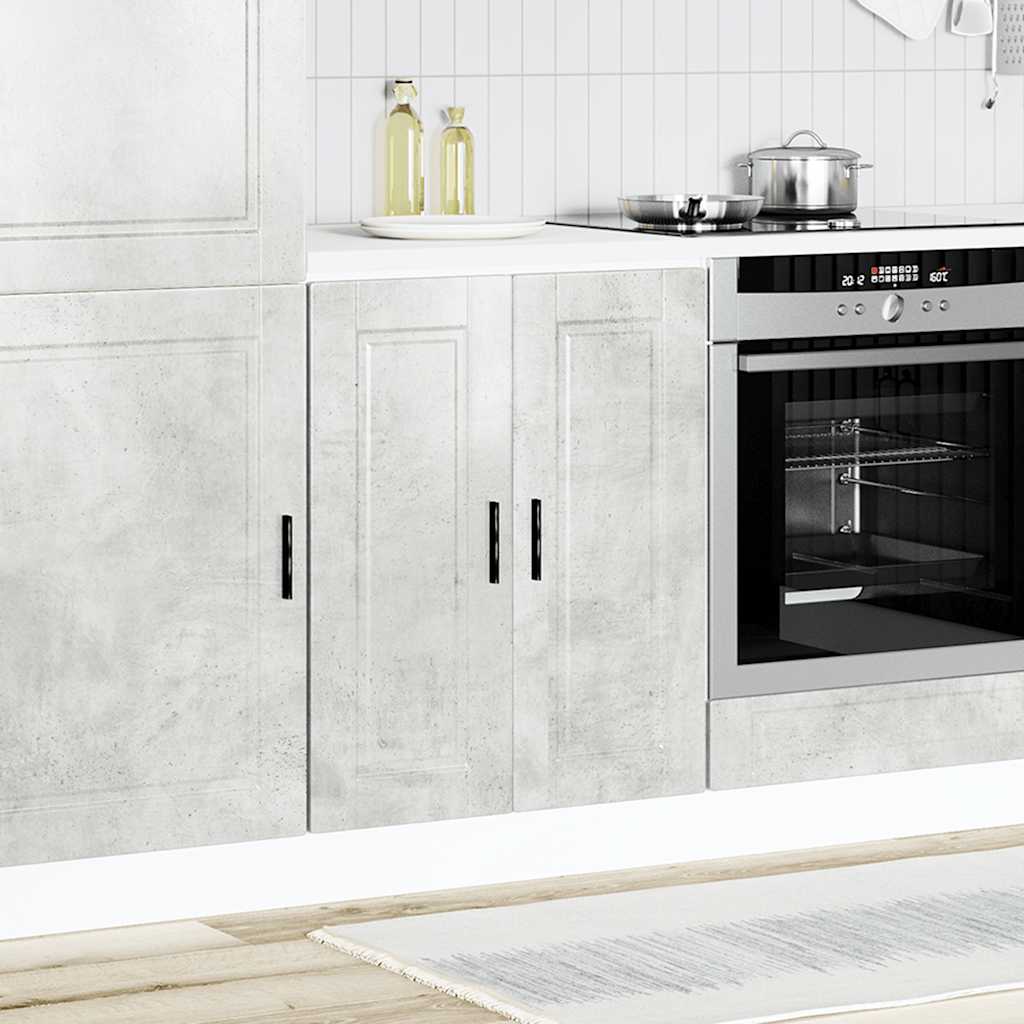 Kitchen Base Cabinet "Porto" Concrete Grey Engineered Wood