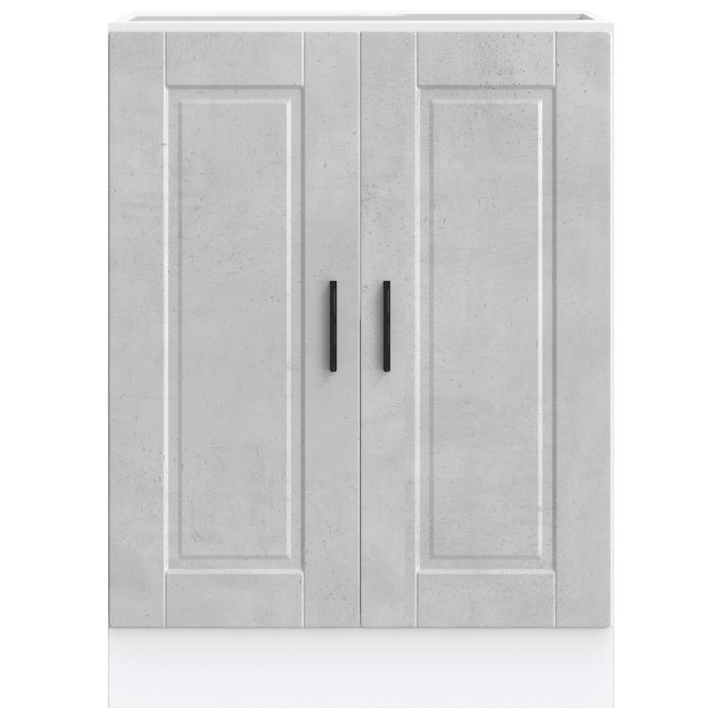 Kitchen Base Cabinet "Porto" Concrete Grey Engineered Wood