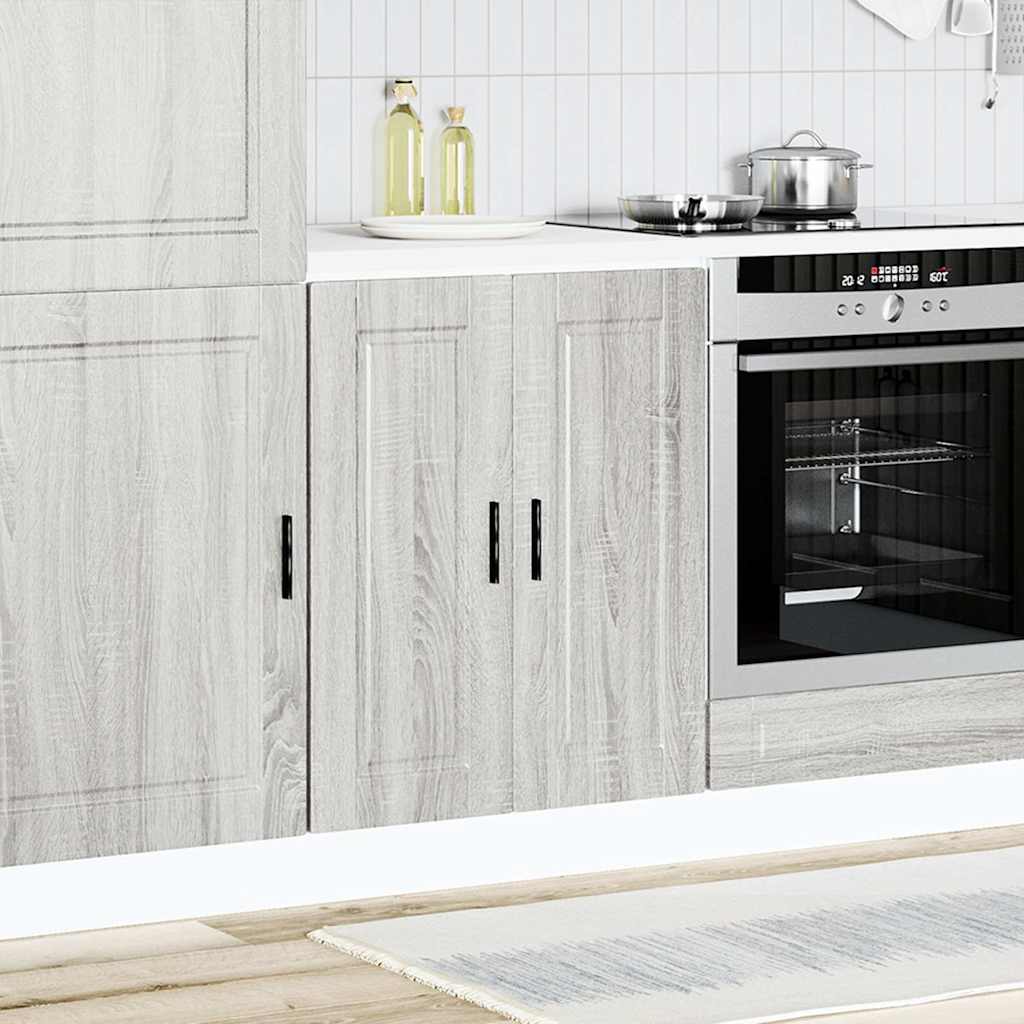 Kitchen Base Cabinet "Porto" Grey Sonoma Engineered Wood