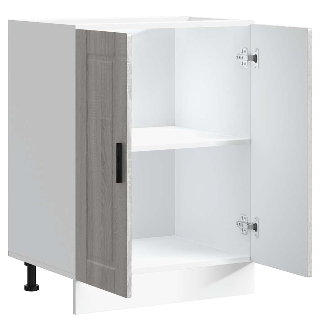 Kitchen Base Cabinet "Porto" Grey Sonoma Engineered Wood