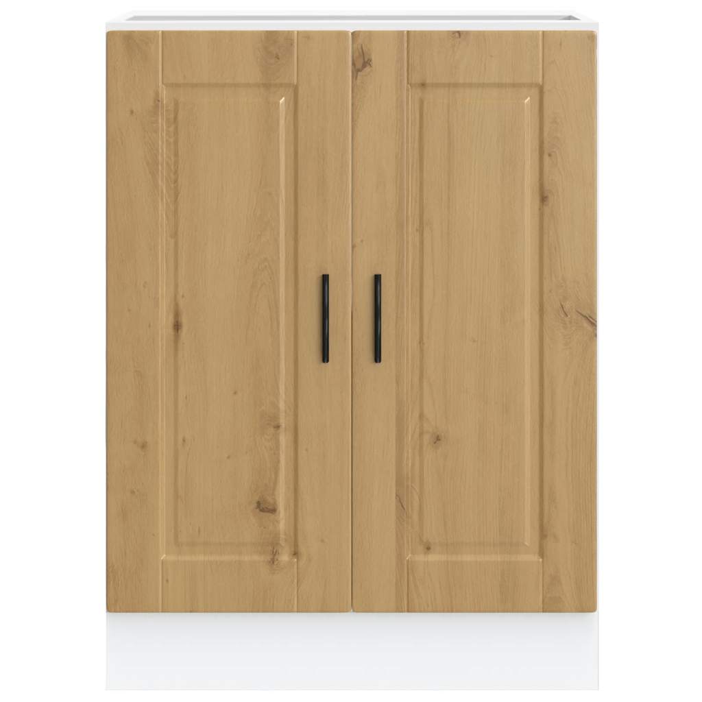 Kitchen Base Cabinet "Porto" Artisan Oak Engineered Wood