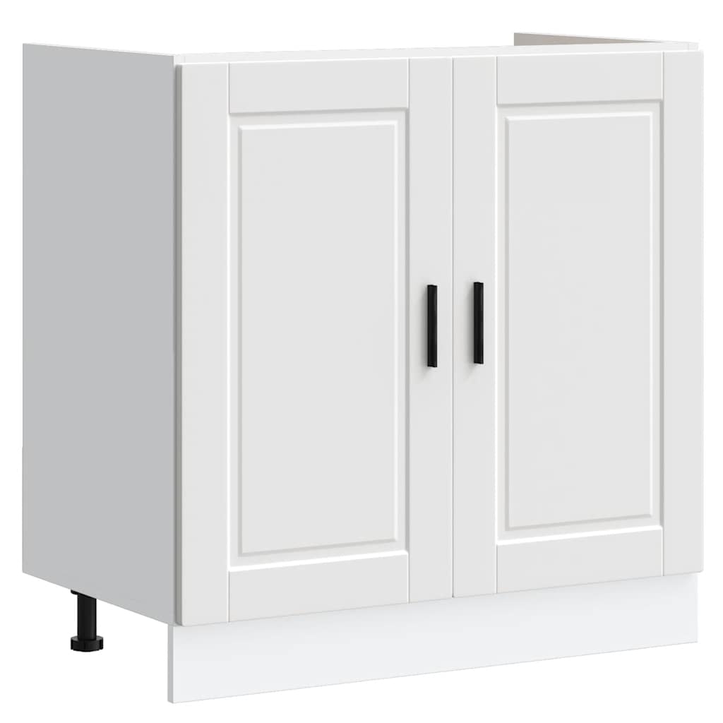 Sink Base Cabinet "Porto" White 80x46x81,5 cm Engineered Wood