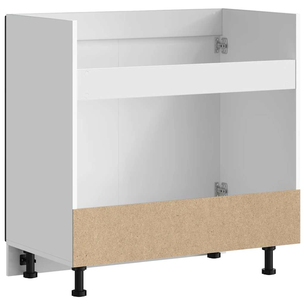 Sink Base Cabinet "Porto" Black 80x46x81,5 cm Engineered Wood