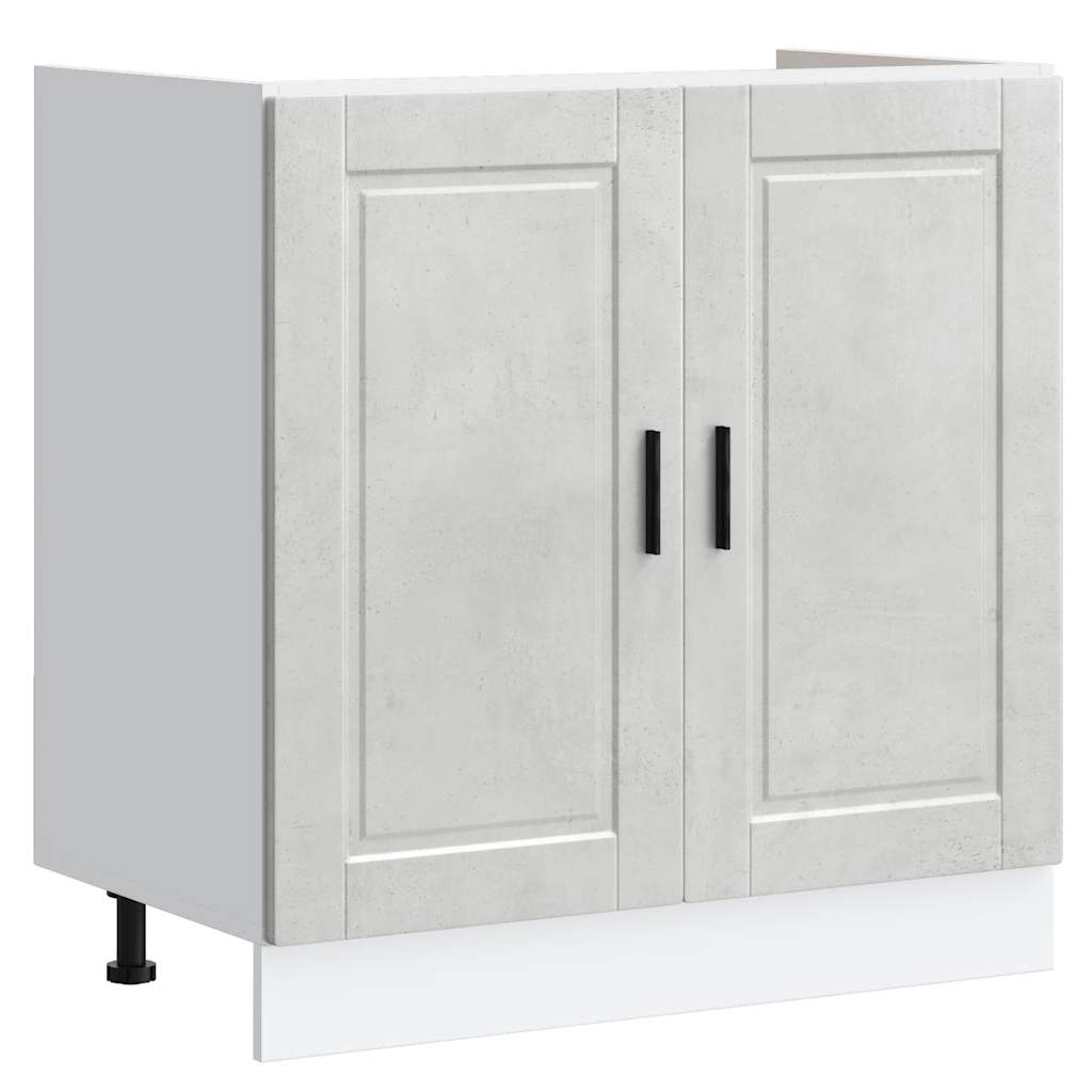 Sink Base Cabinet "Porto" Concrete Grey 80x46x81.5 cm