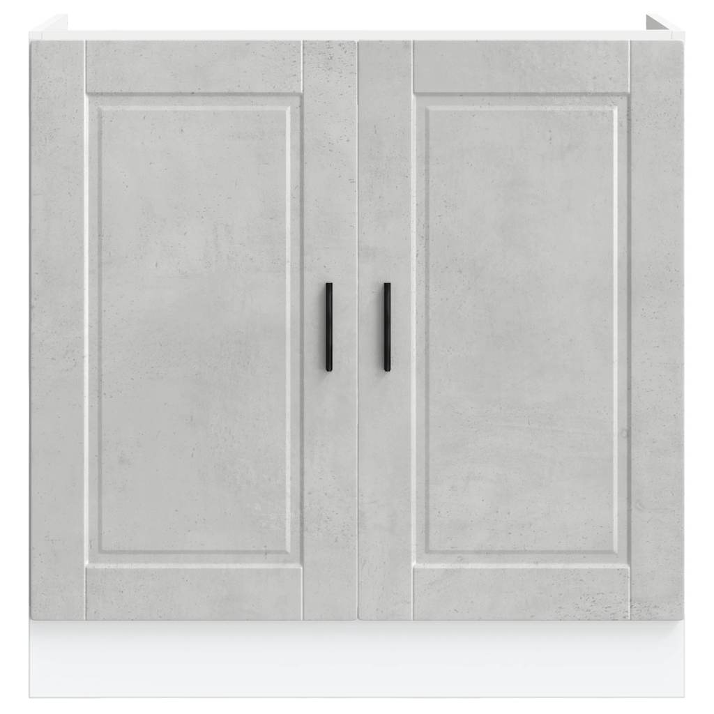 Sink Base Cabinet "Porto" Concrete Grey 80x46x81.5 cm