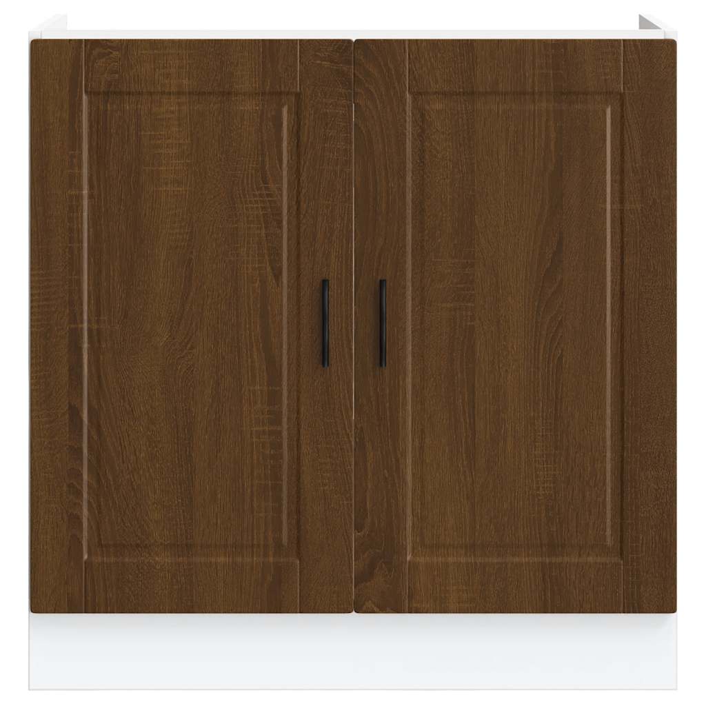 Sink Base Cabinet "Porto" Brown Oak 80x46x81.5 cm