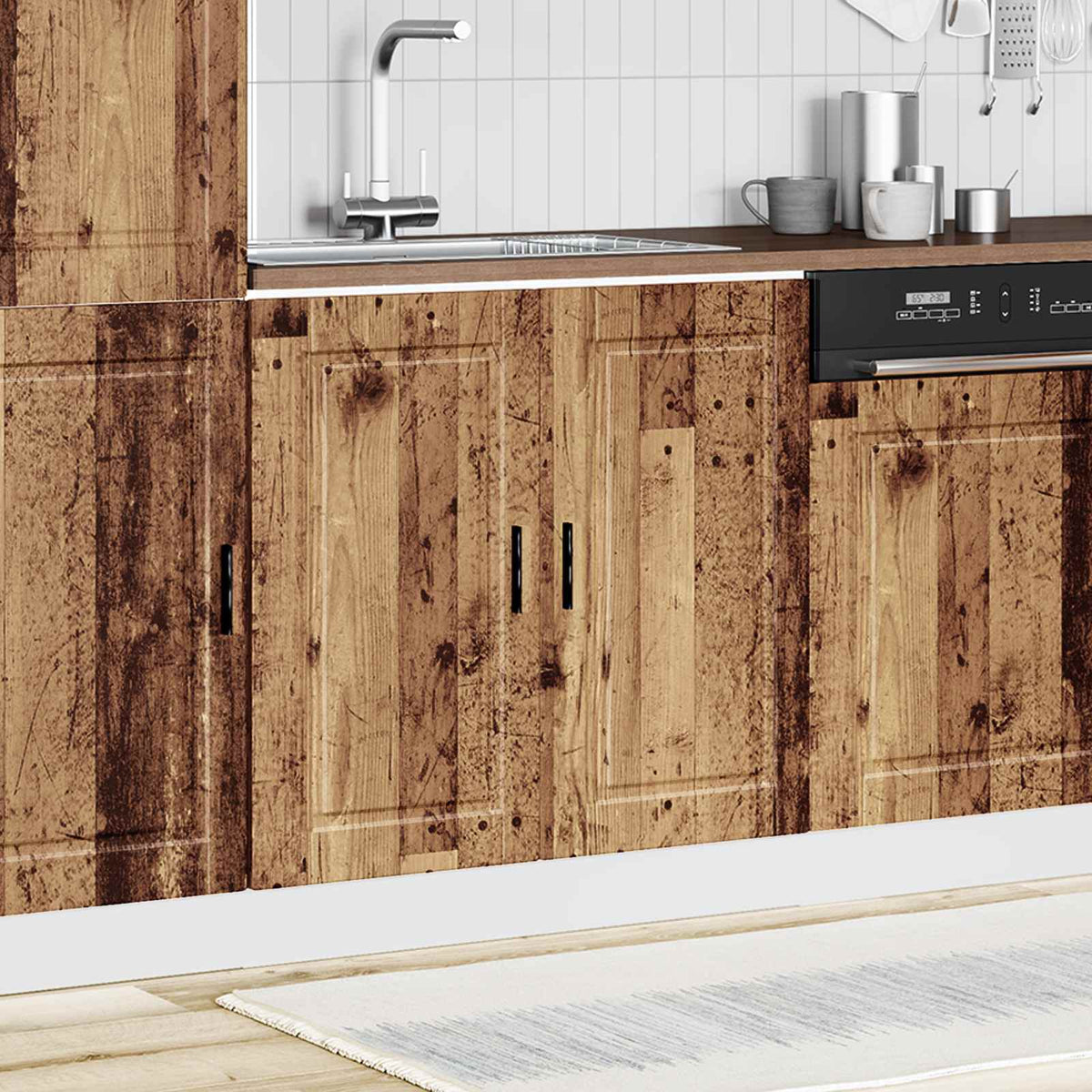 Sink Base Cabinet "Porto" Old Wood 80x46x81.5cm Engineered Wood