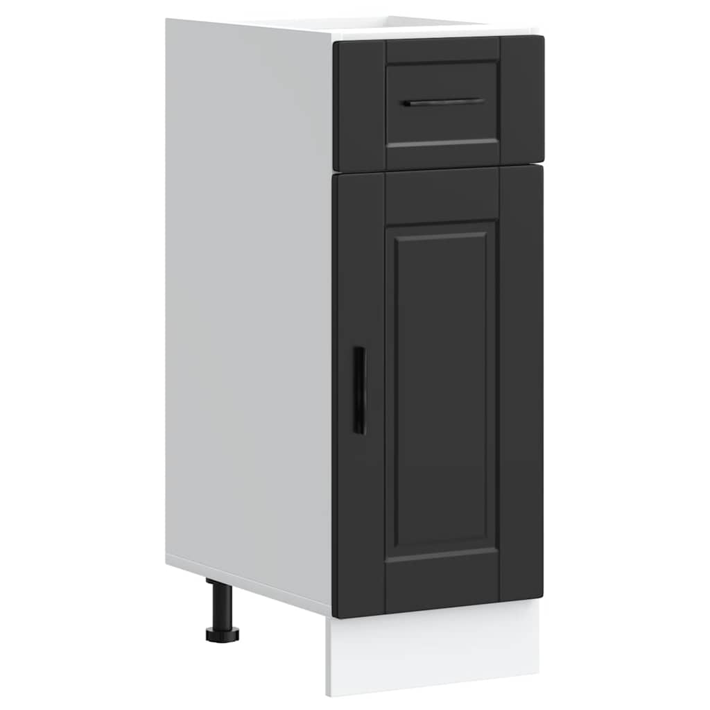 vidaXL Kitchen Base Cabinet Porto Black Engineered Wood