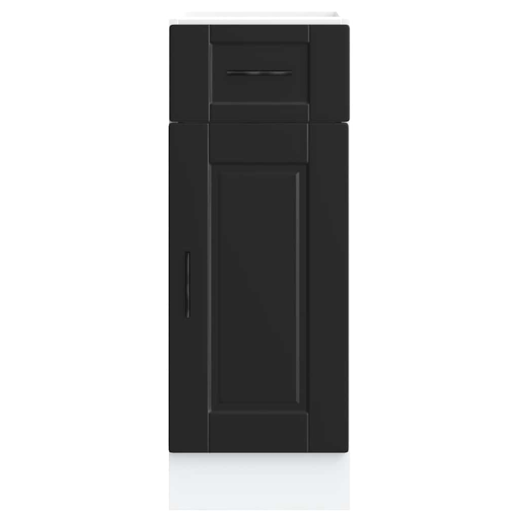 vidaXL Kitchen Base Cabinet Porto Black Engineered Wood