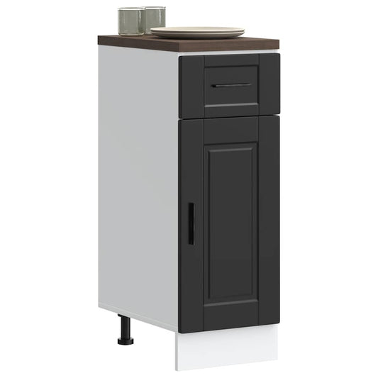 vidaXL Kitchen Base Cabinet Porto Black Engineered Wood