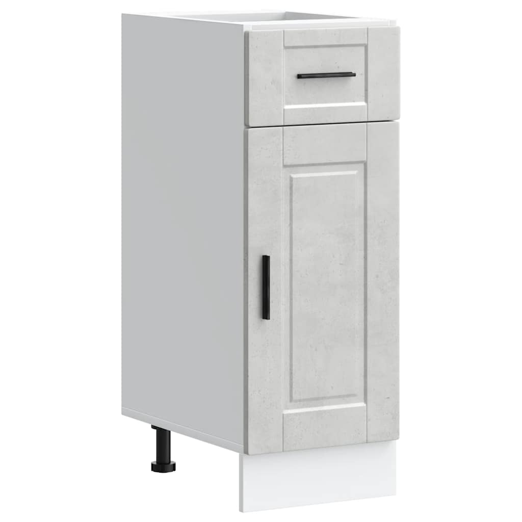 Kitchen Base Cabinet "Porto" Concrete Grey Engineered Wood