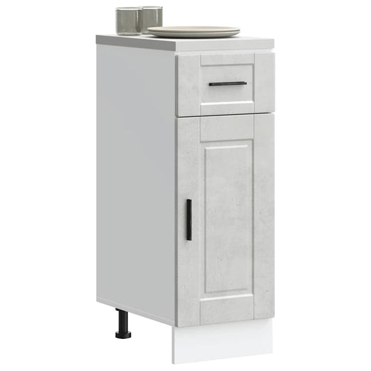 Kitchen Base Cabinet Porto Concrete Grey Engineered Wood