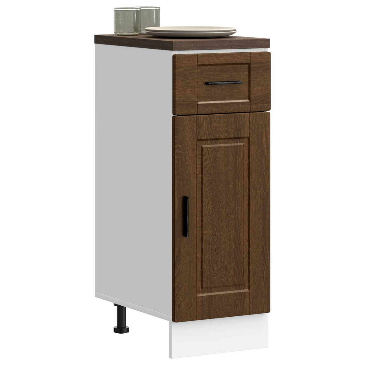 Kitchen Base Cabinet "Porto" Brown Oak Engineered Wood