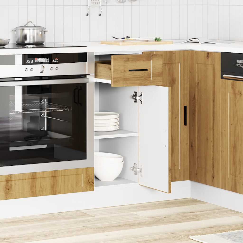 Kitchen Base Cabinet Porto Artisan Oak Engineered Wood