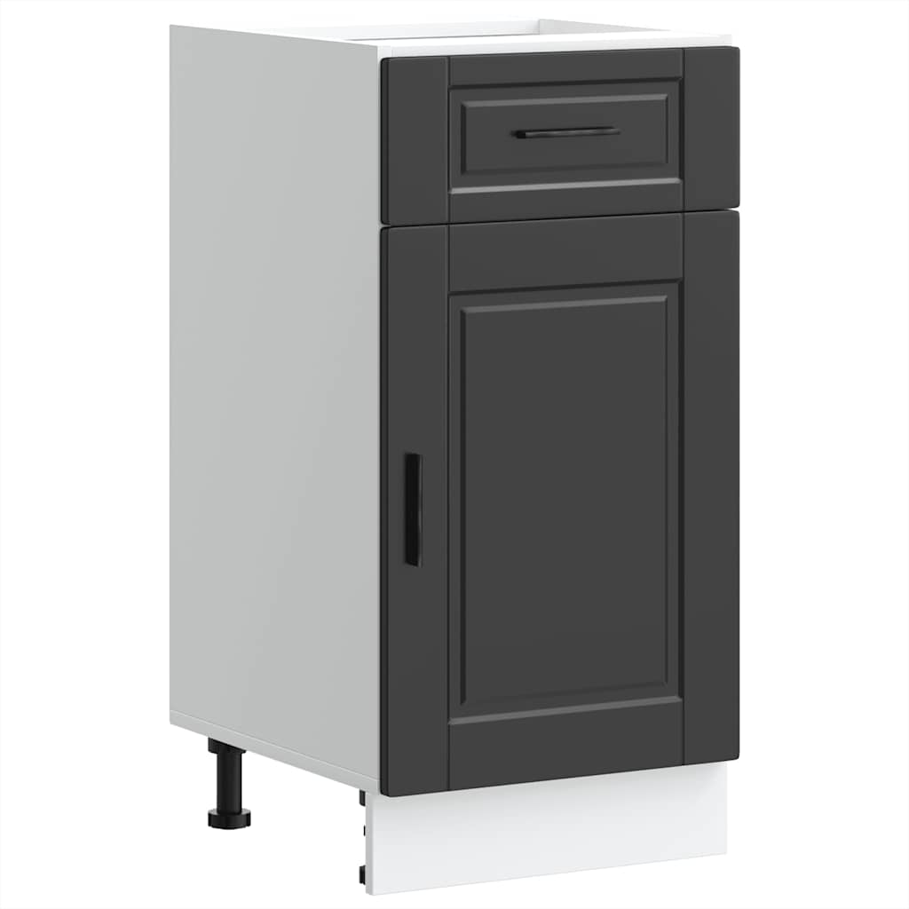 vidaXL Kitchen Base Cabinet Porto Black Engineered Wood