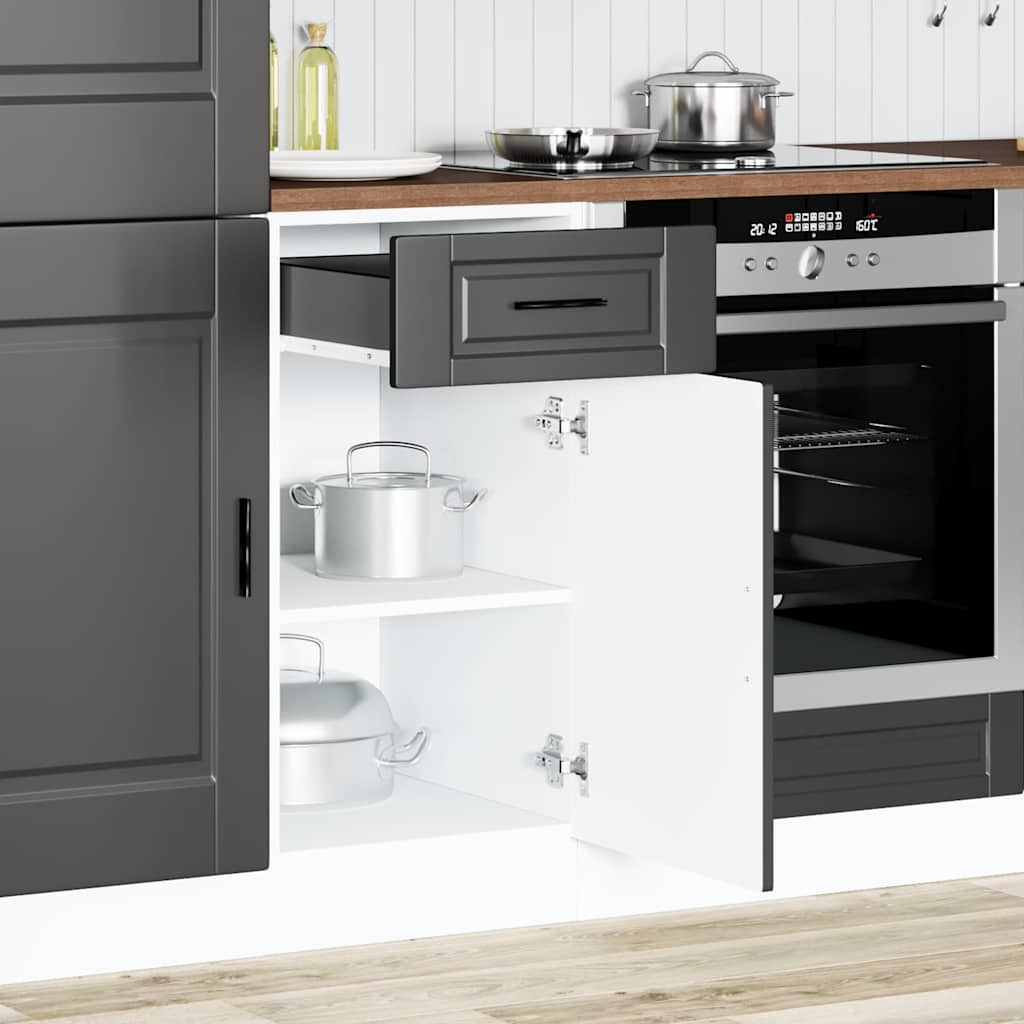 vidaXL Kitchen Base Cabinet Porto Black Engineered Wood