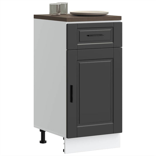 vidaXL Kitchen Base Cabinet Porto Black Engineered Wood