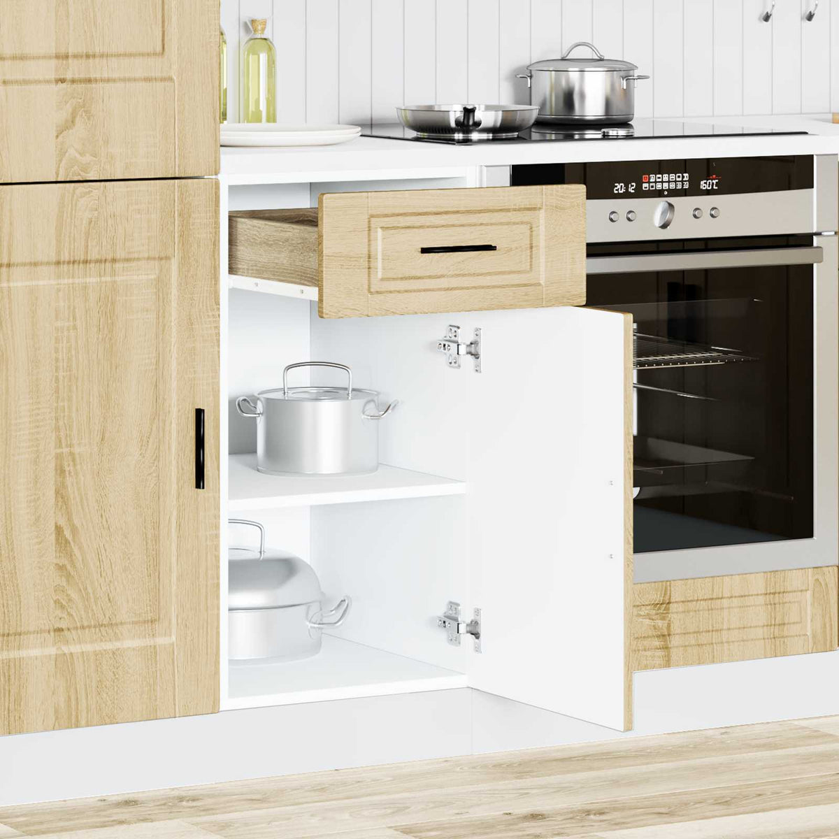 Kitchen Base Cabinet "Porto" Sonoma Oak Engineered Wood