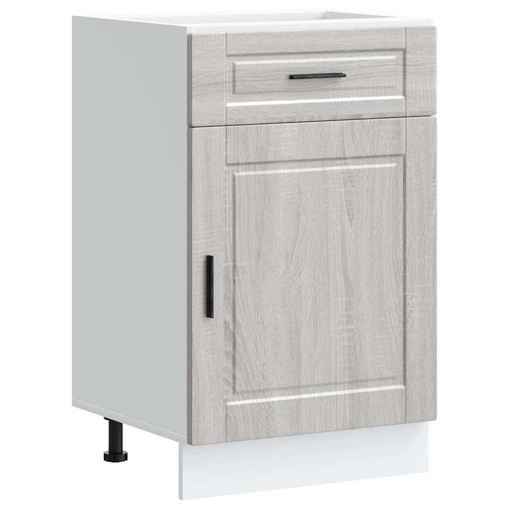 Kitchen Base Cabinet Porto Grey Sonoma Engineered Wood