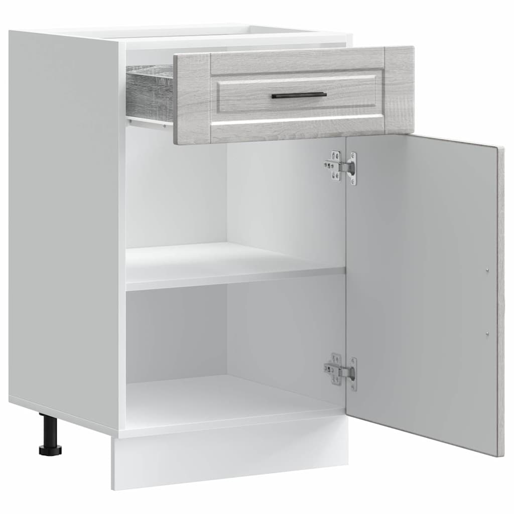Kitchen Base Cabinet Porto Grey Sonoma Engineered Wood