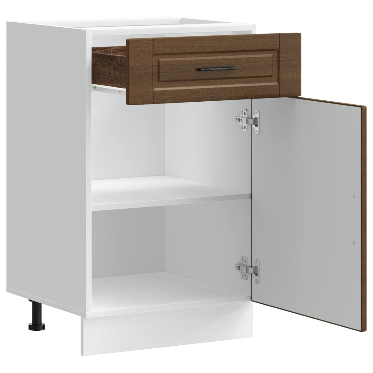 Kitchen Base Cabinet "Porto" Brown Oak Engineered Wood