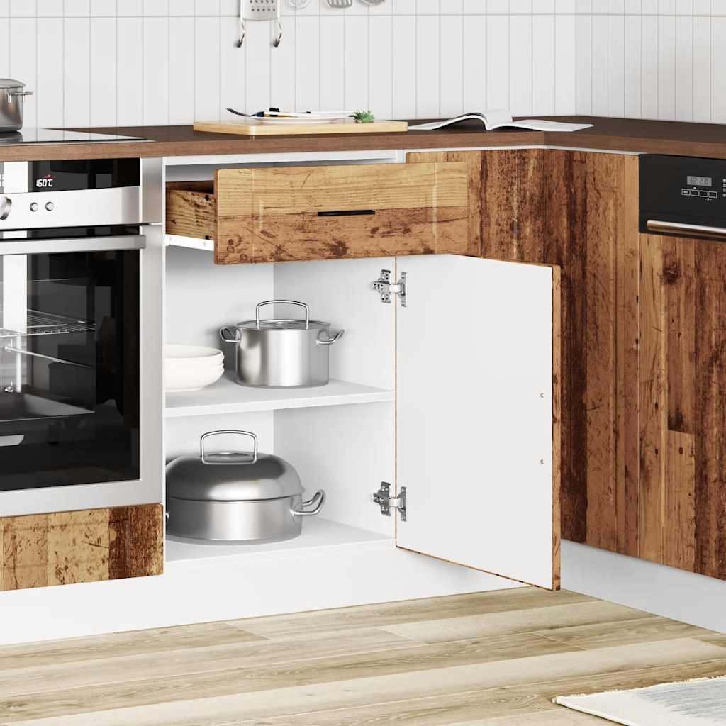 Kitchen Base Cabinet "Porto" Old Wood Engineered Wood