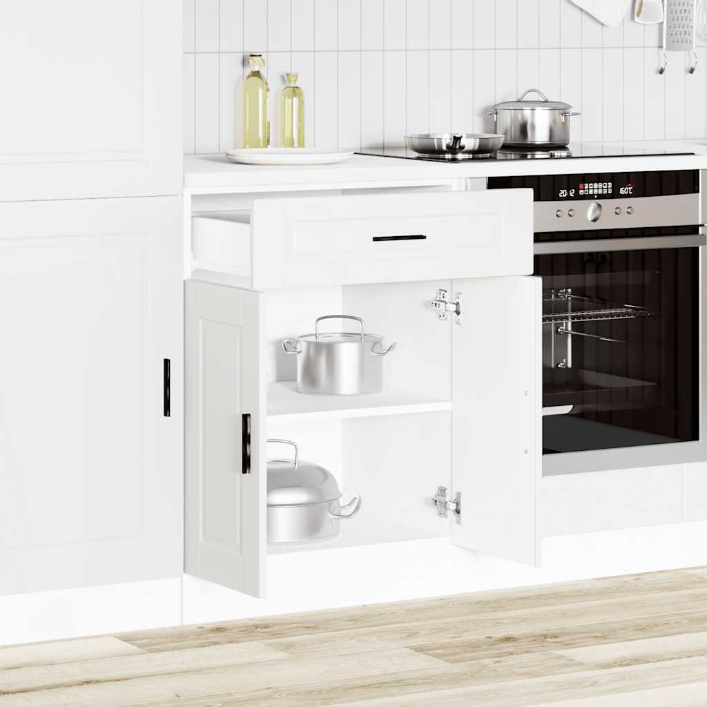 Kitchen Base Cabinet "Porto" White Engineered Wood