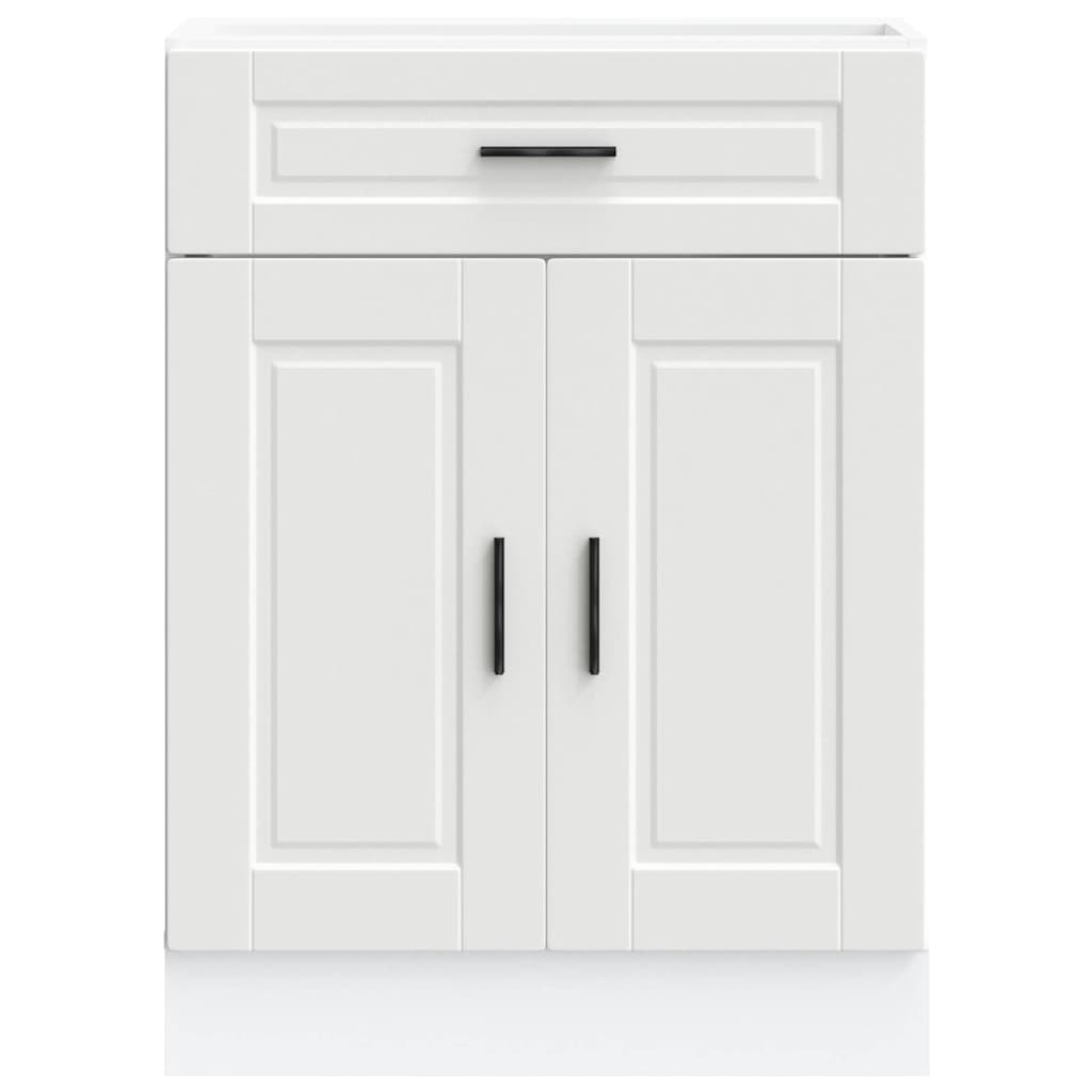 Kitchen Base Cabinet "Porto" White Engineered Wood