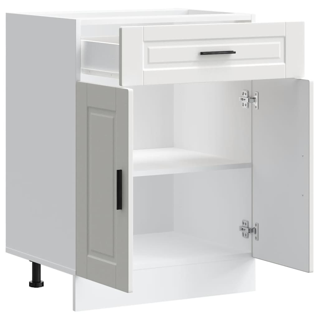Kitchen Base Cabinet "Porto" White Engineered Wood