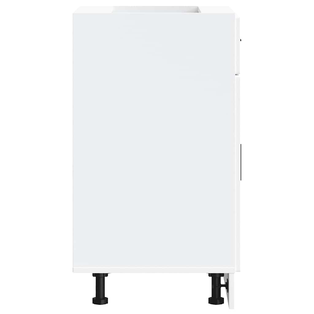 Kitchen Base Cabinet "Porto" White Engineered Wood