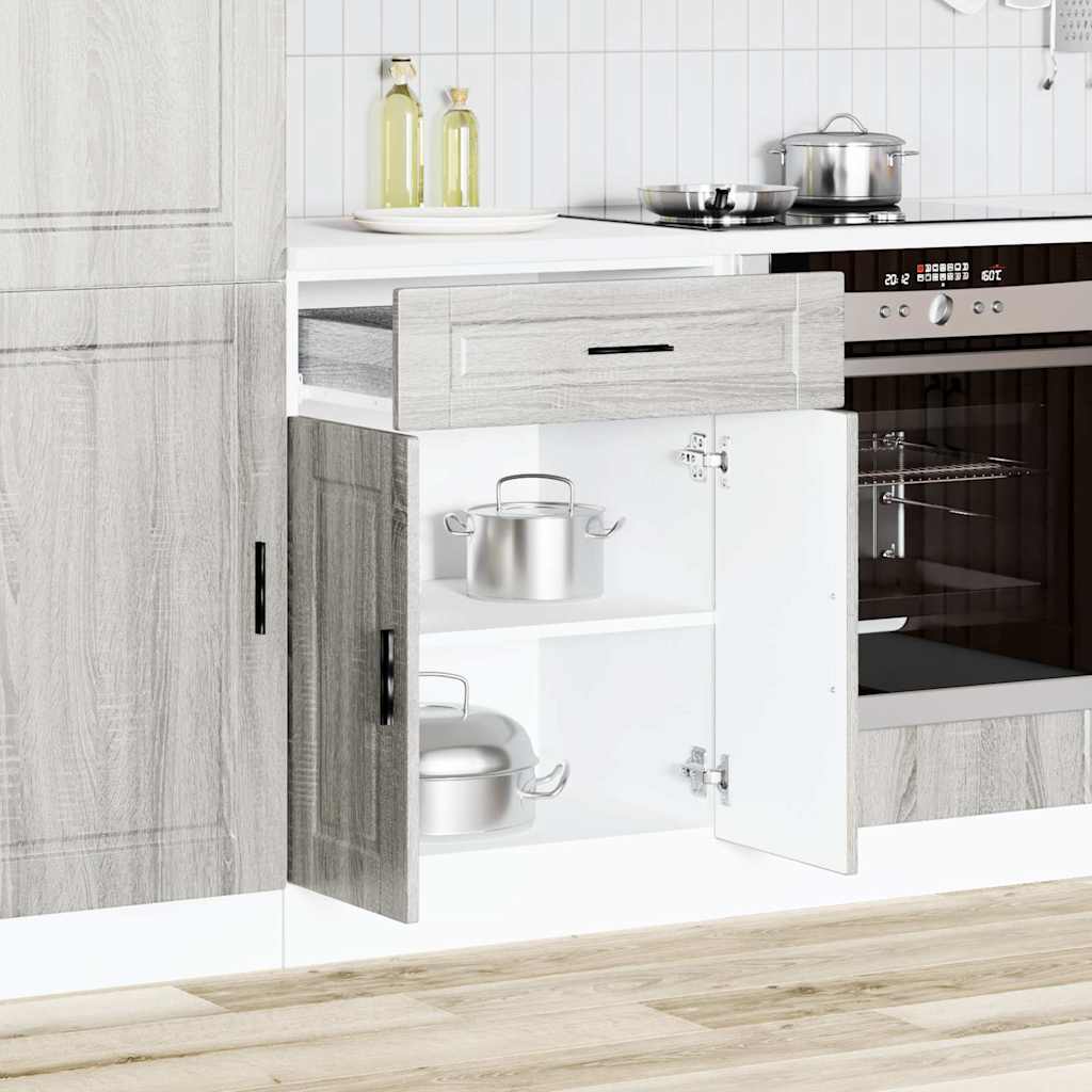 Kitchen Base Cabinet "Porto" Grey Sonoma Engineered Wood