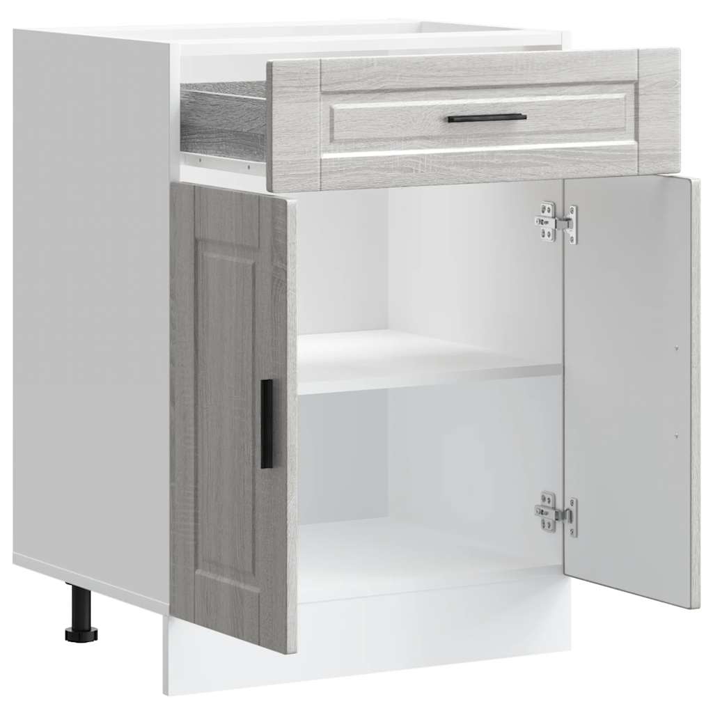Kitchen Base Cabinet "Porto" Grey Sonoma Engineered Wood
