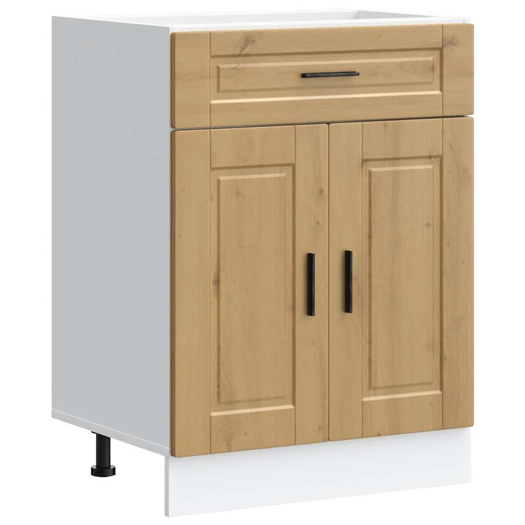 Kitchen Base Cabinet "Porto" Artisan Oak Engineered Wood