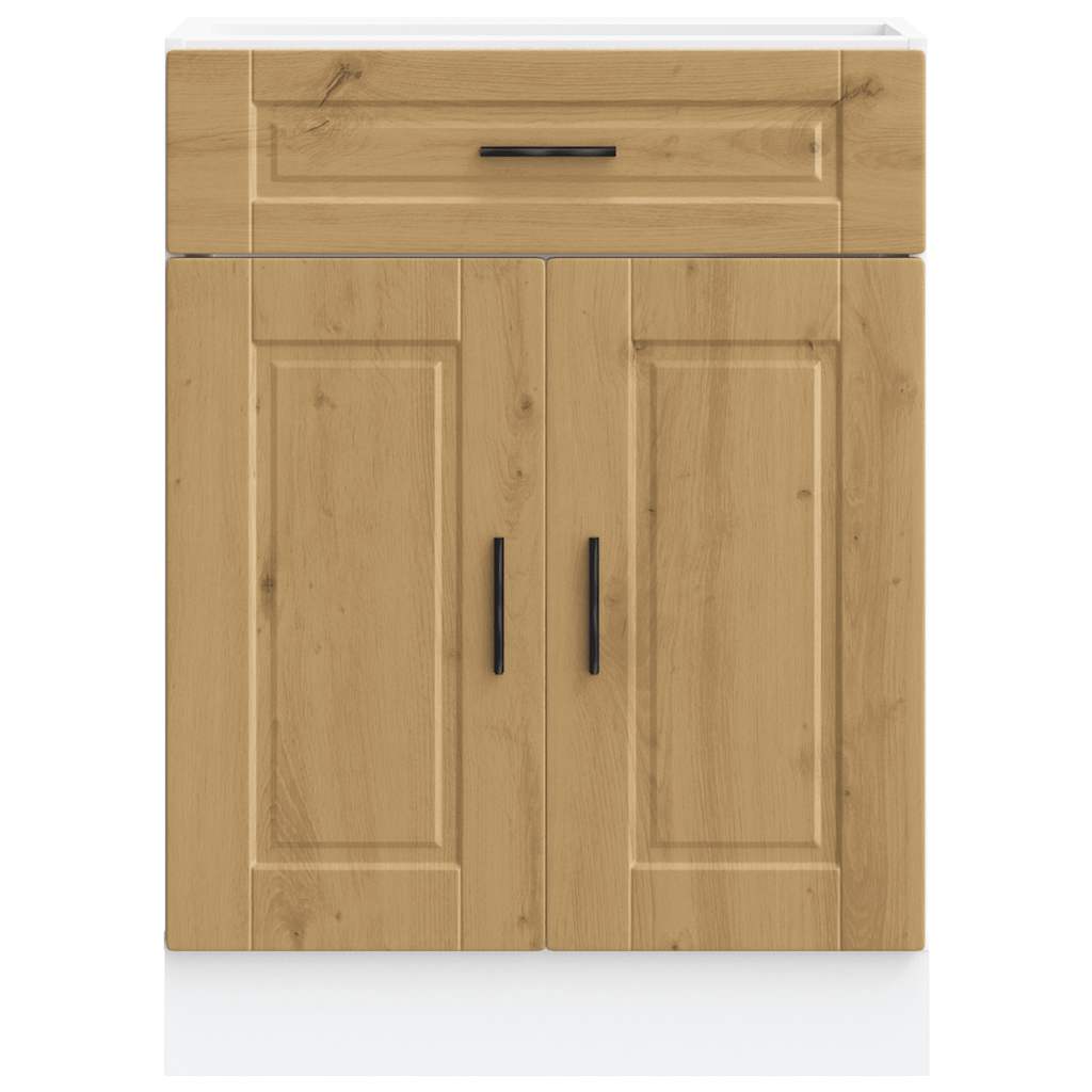 Kitchen Base Cabinet "Porto" Artisan Oak Engineered Wood