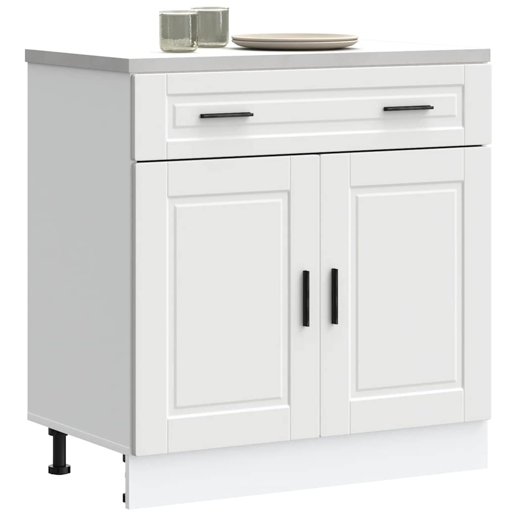 vidaXL Kitchen Base Cabinet Porto White Engineered Wood