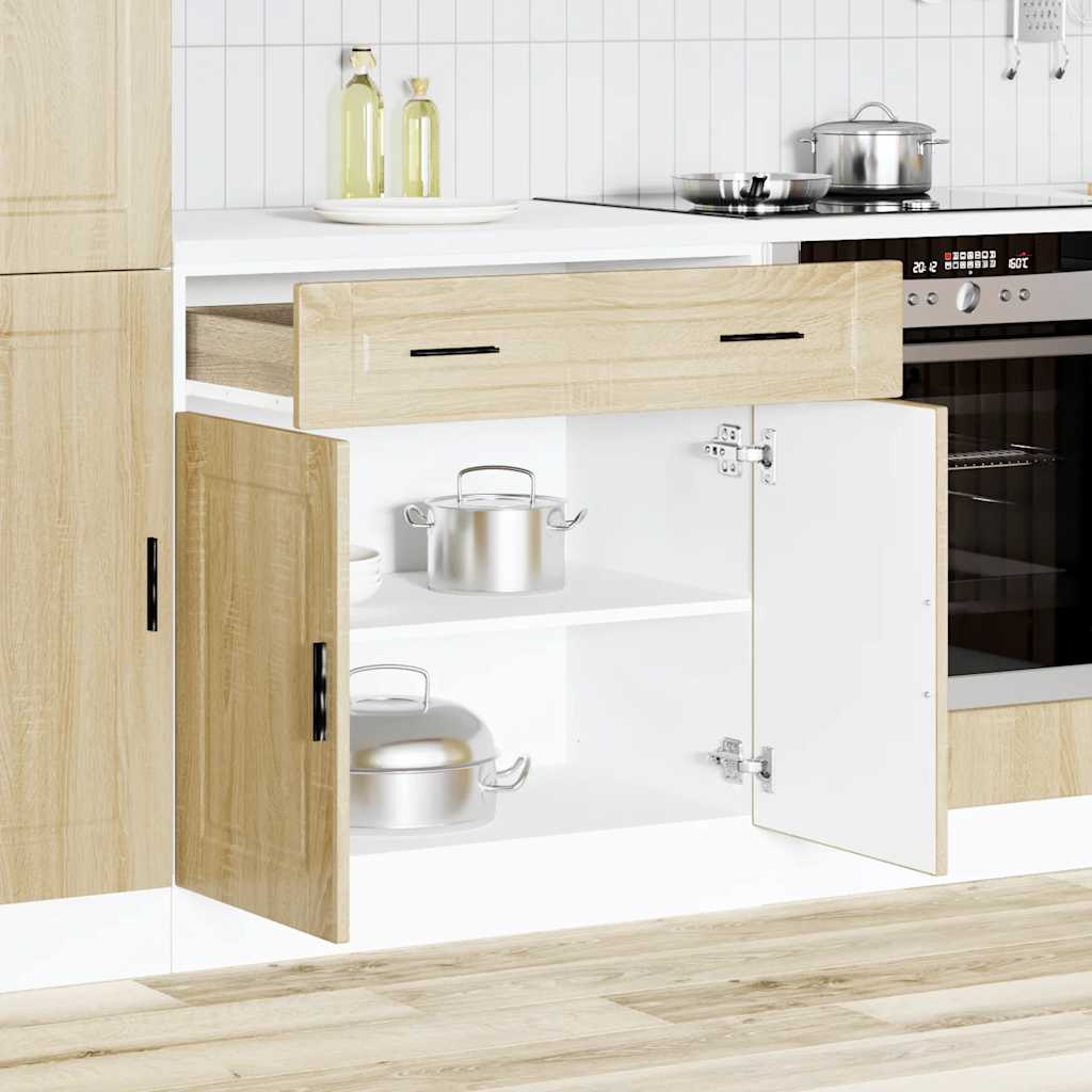 Kitchen Base Cabinet "Porto" Sonoma Oak Engineered Wood