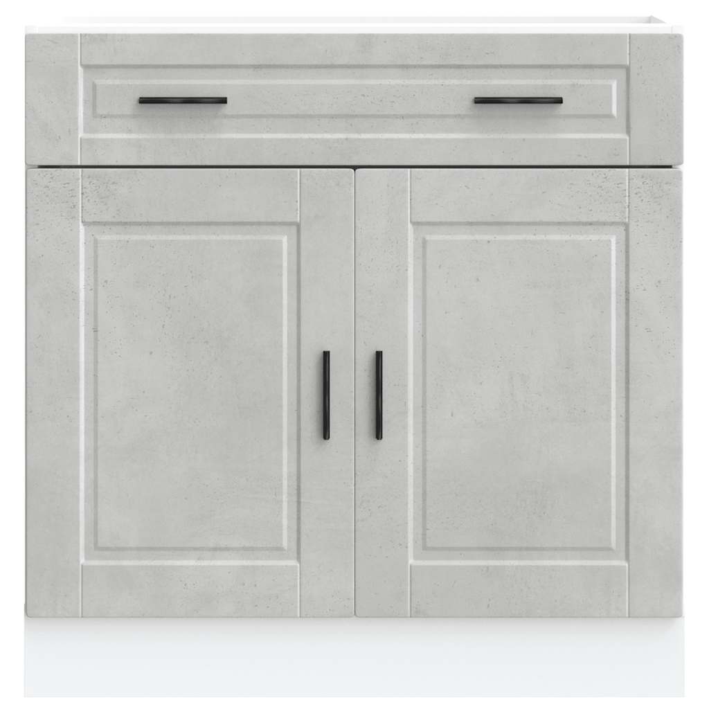 vidaXL Kitchen Base Cabinet Porto Concrete Grey Engineered Wood