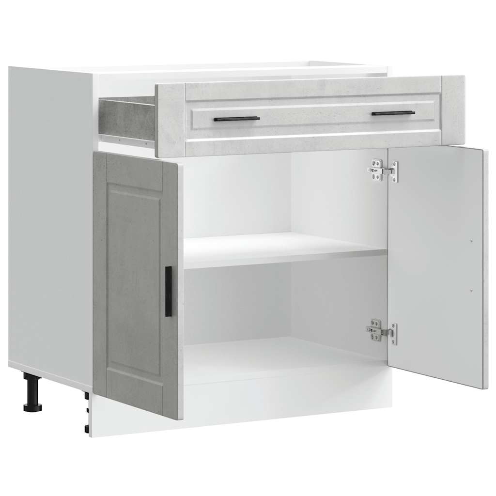 vidaXL Kitchen Base Cabinet Porto Concrete Grey Engineered Wood