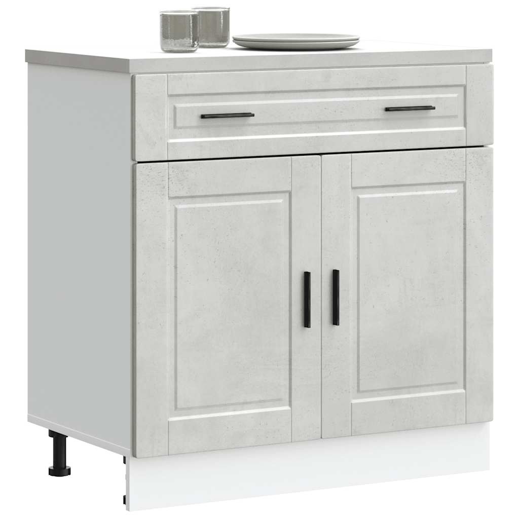 vidaXL Kitchen Base Cabinet Porto Concrete Grey Engineered Wood