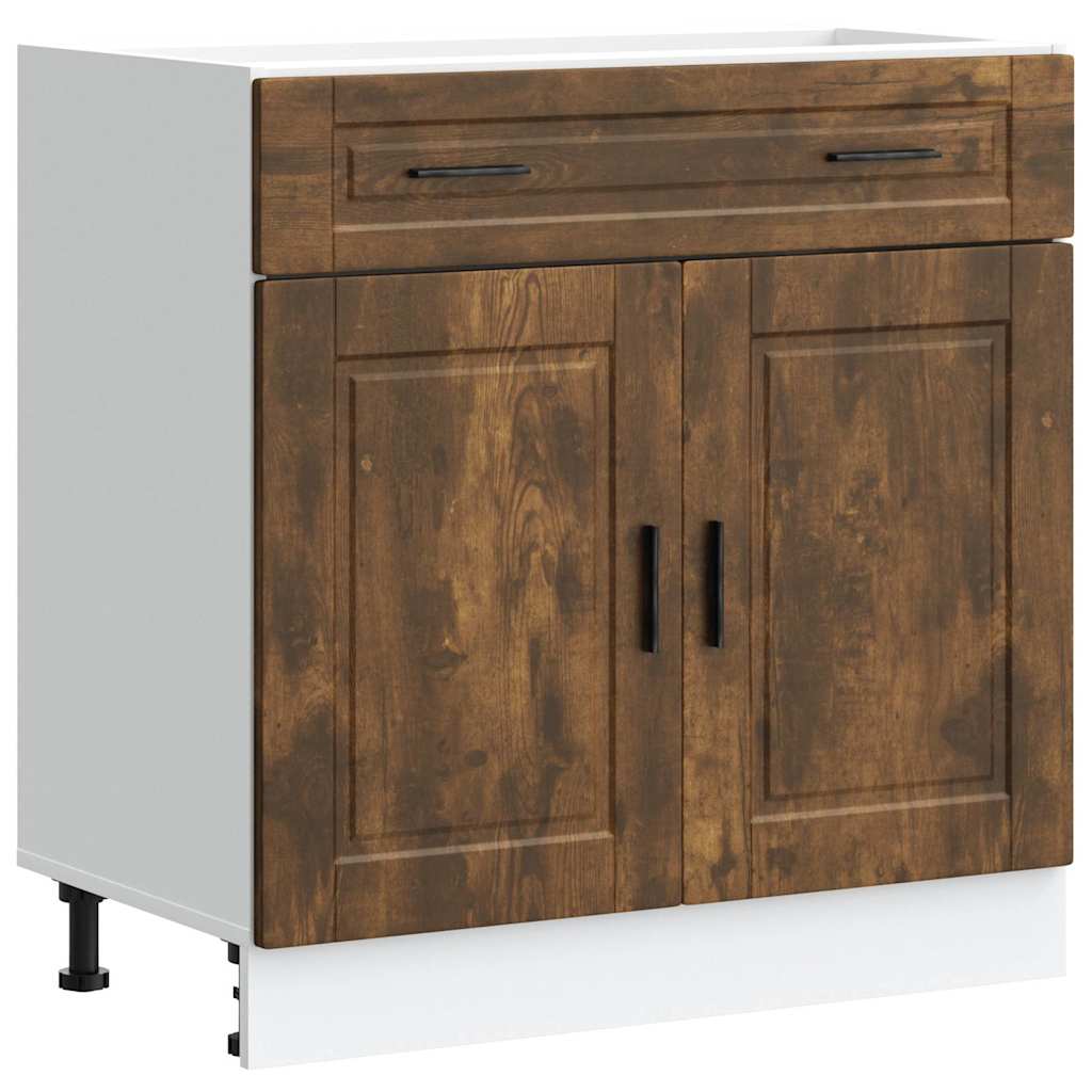 vidaXL Kitchen Base Cabinet Porto Smoked Oak Engineered Wood