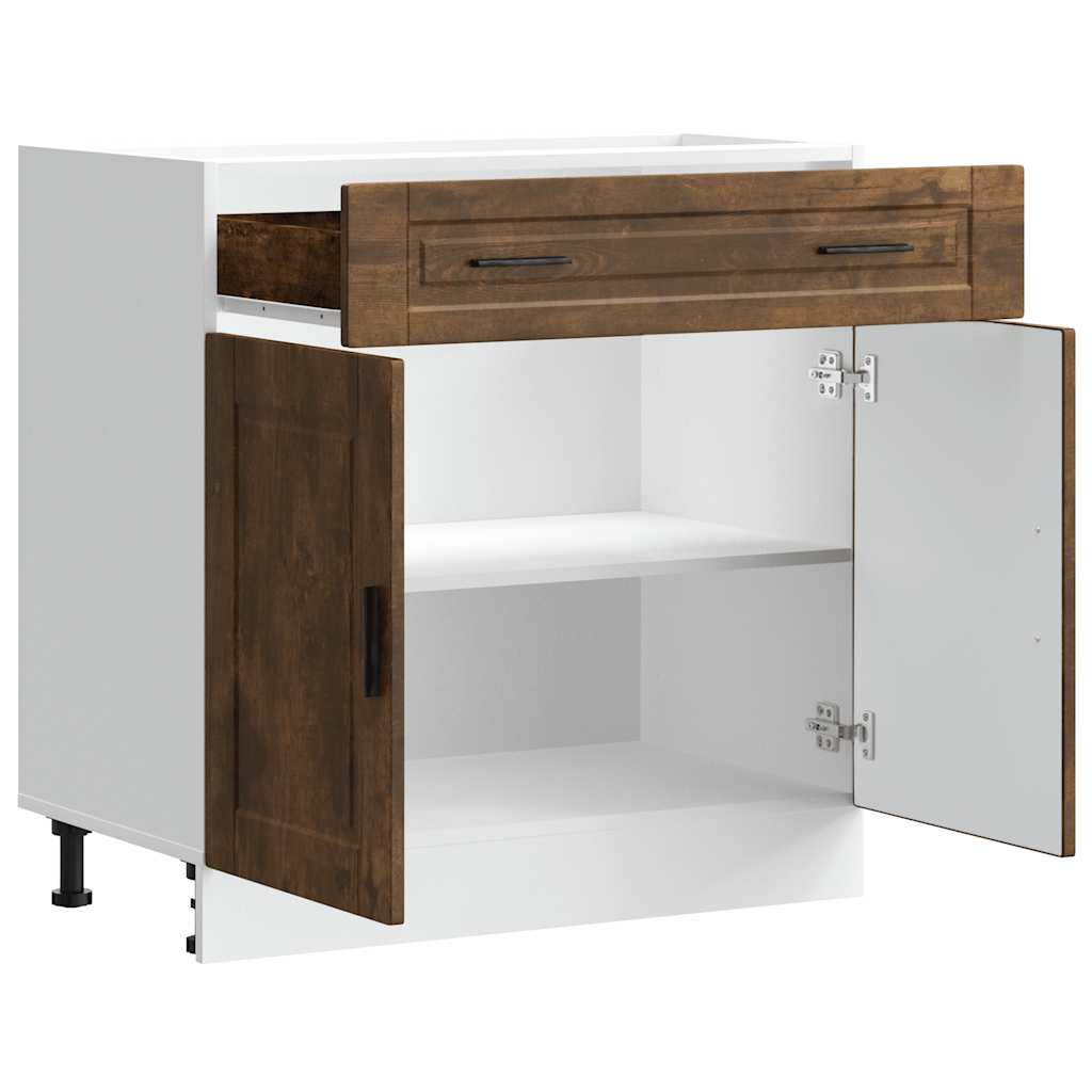 vidaXL Kitchen Base Cabinet Porto Smoked Oak Engineered Wood